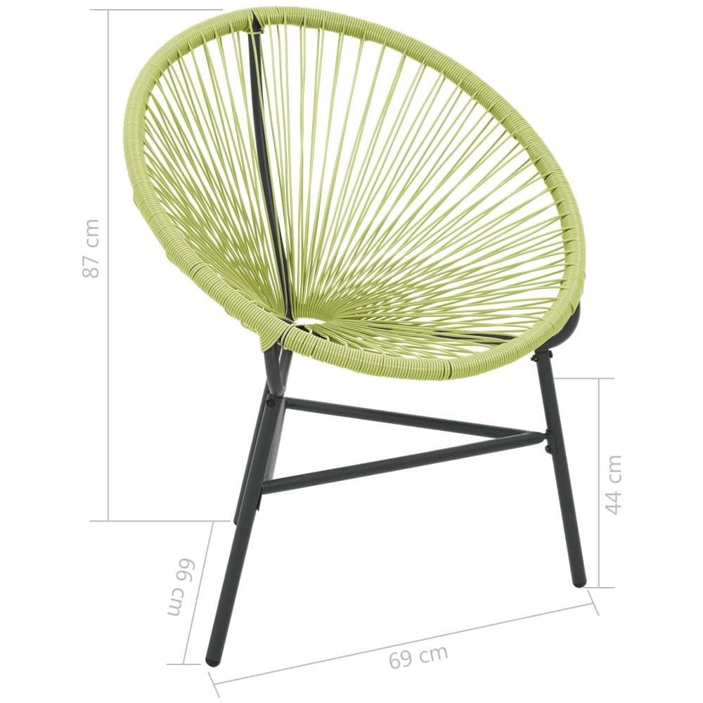 Sedia Acapulco da Giardino in Polyrattan Verde - Foto 7