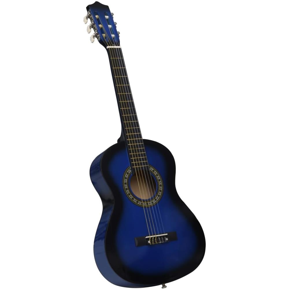 Chitarra Classica Principianti e Bambini con Custodia Blu 1/2 34"" - Foto 2