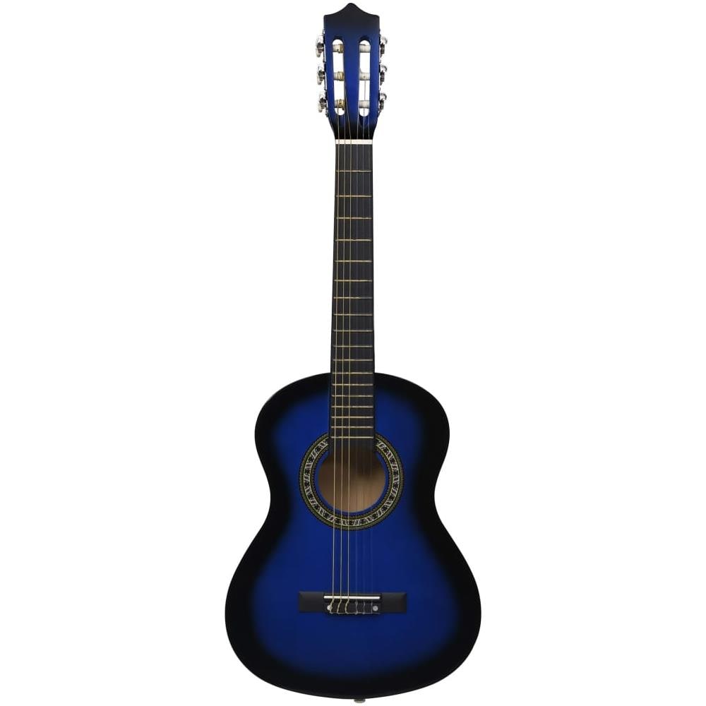 Chitarra Classica Principianti e Bambini con Custodia Blu 1/2 34"" - Foto 3