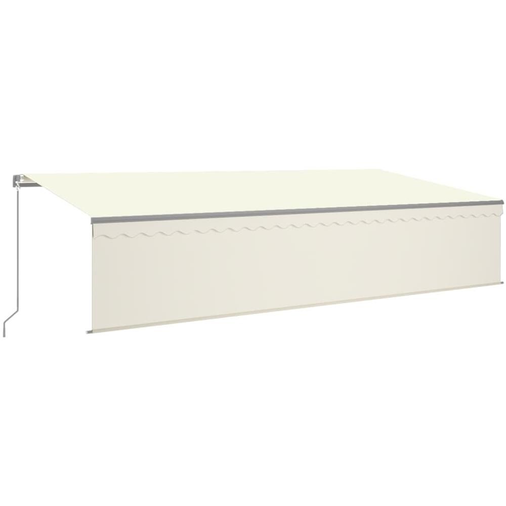 Tenda Da Sole Retrattile Manuale Con Parasole 6x3 M Crema - Foto 2