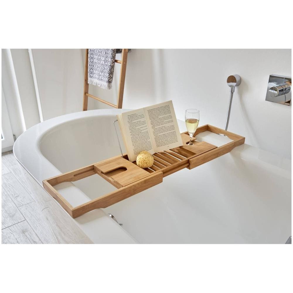 Mensola Bagno Per Vasca, 100% Bambù, - Foto 7