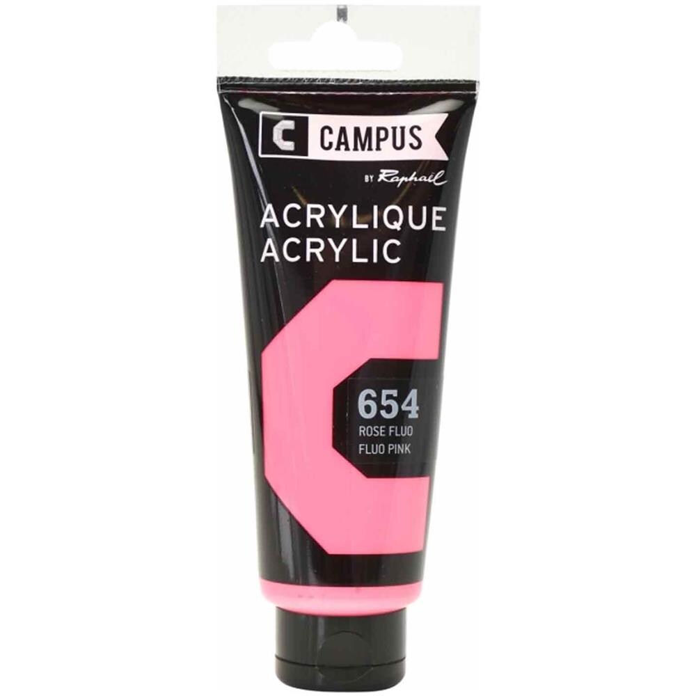 Pittura Acrilica 100 Ml - Rosa Fluorescente N°654 - Foto 1
