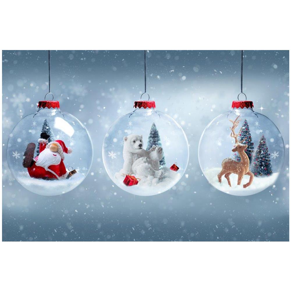 Tappeto Passatoia Cucina Antiscivolo Sottolavello Digitale Disegni Natalizi 50x400 Palline Natale - Foto 5