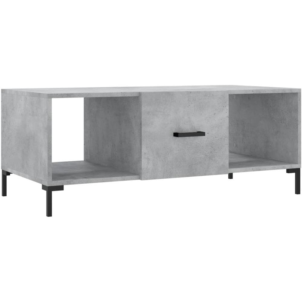Tavolino Salotto Grigio Cemento 102x50x40 Cm Legno Multistrato - Foto 2