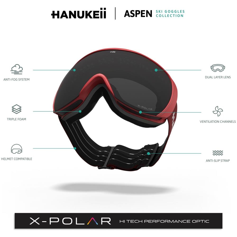 Maschera Da Sci Aspen Red / Black - Foto 6