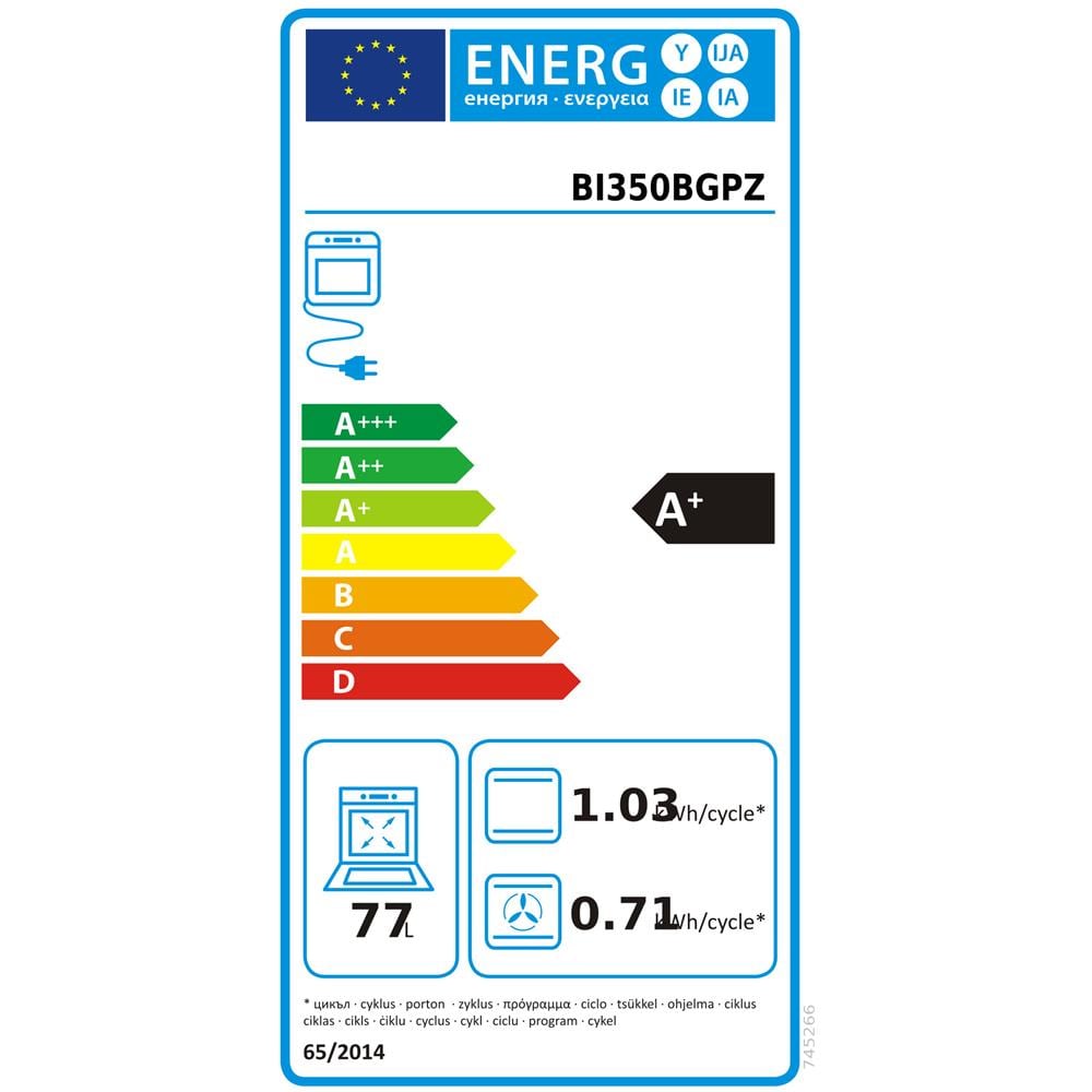 Forno Eletrico BI350BGPZ Capacità 77 Litri 3500 W Colore Nero - Foto 2