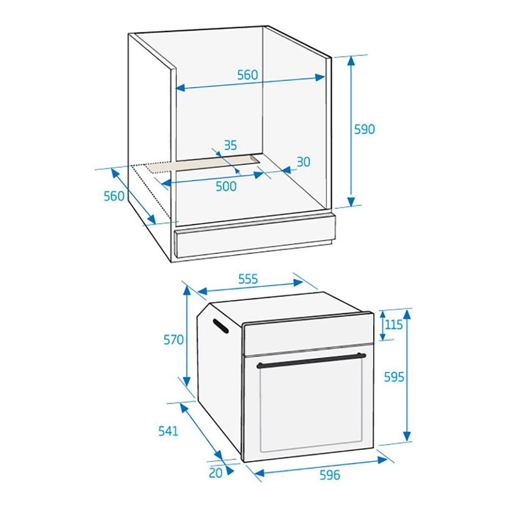 Forno a Gas BIGT 21100 X Da Incasso Classe A+ Colore Nero - Foto 3