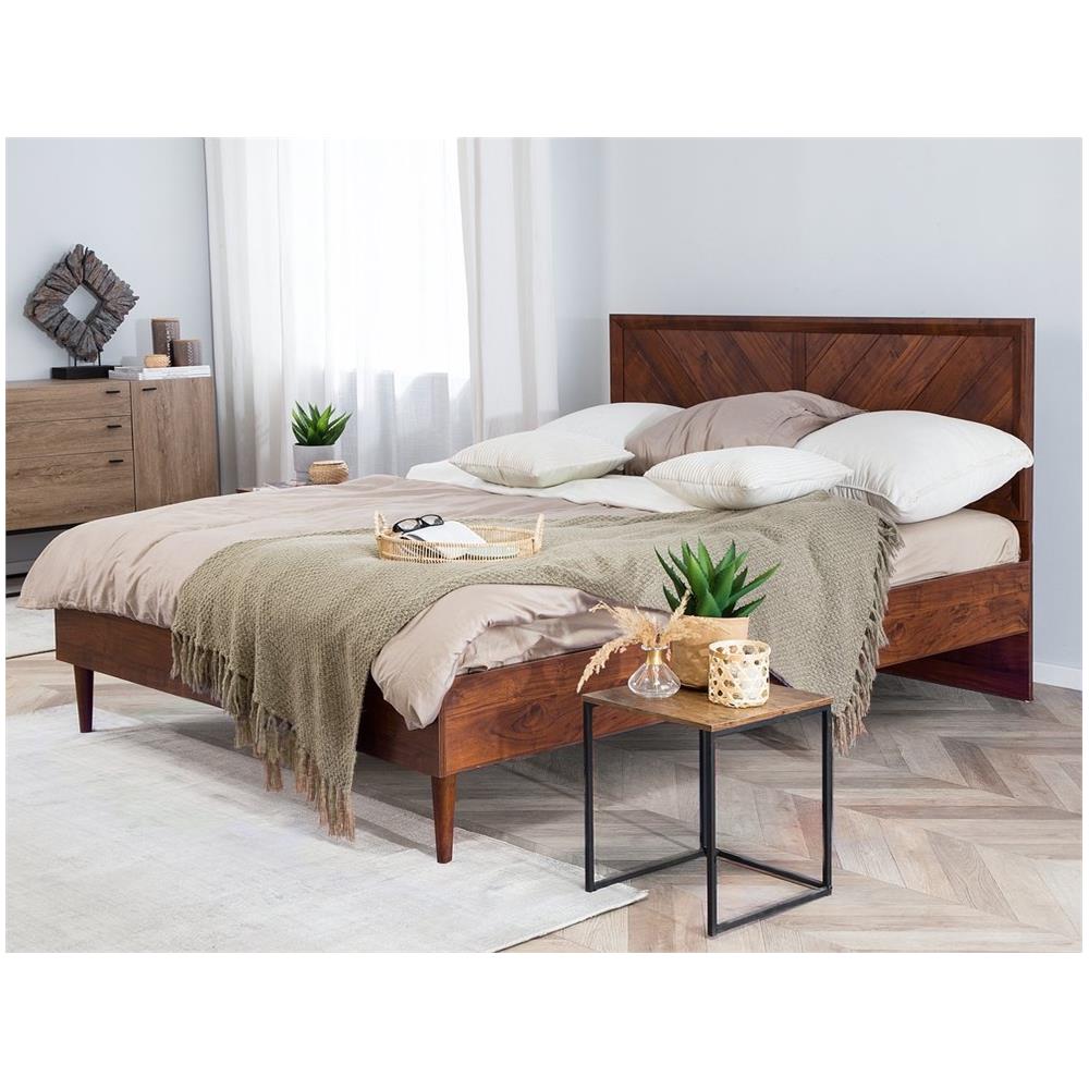 Letto In Legno Marrone Scuro E Led 180x200cm Mialet - Foto 2