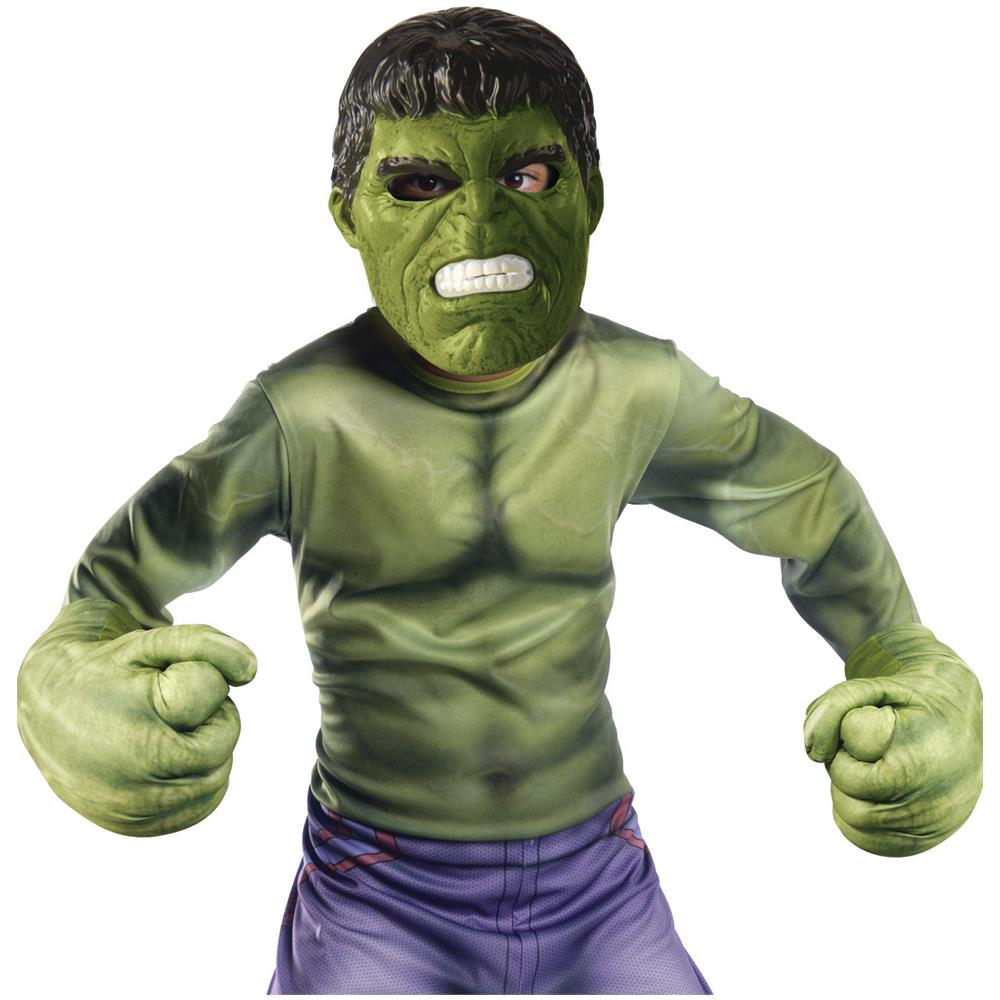Kit Maschera E Guanti Giganti Da Hulk Per Bambino - Foto 1