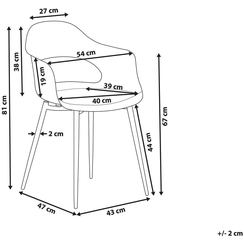 Set Di 2 Sedie Da Pranzo Nere Utica - Foto 2