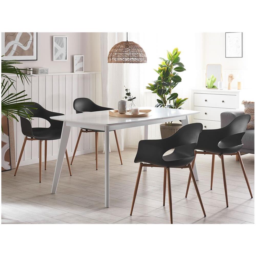 Set Di 2 Sedie Da Pranzo Nere Utica - Foto 1