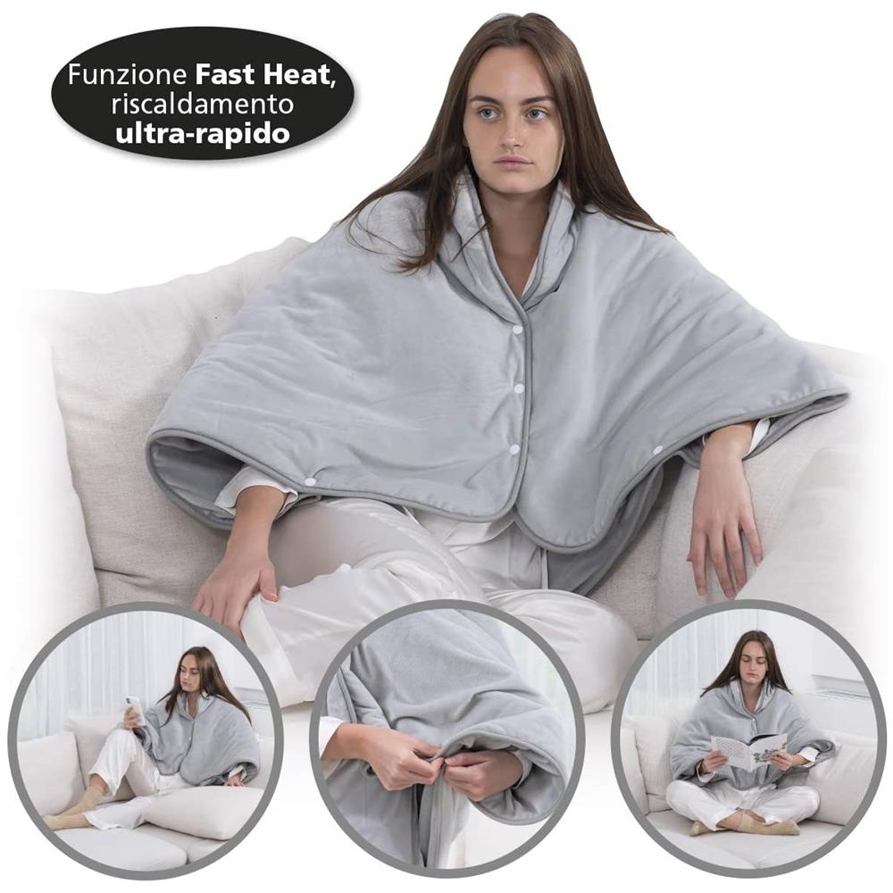 La Mantella Morbida Mantella Termica in Microfibra per Schiena Collo e Spalle Colore Grigio - Foto 2