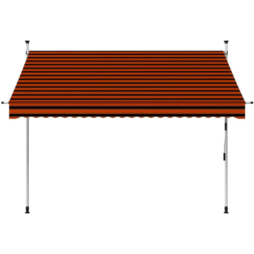 Tenda da Sole Retrattile Manuale 250 cm Arancione e Marrone - Foto 2