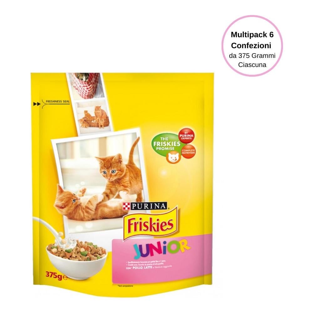 Friskies Junior Con Pollo Latte E Verdure Multipack Da 6 Confezioni Da 375 Grammi Ciascuna - Foto 1