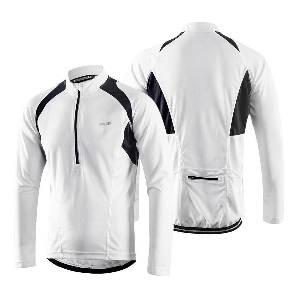 JUSTGREENBOX - Maglia Da Ciclismo A Manica Lunga Da Uomo Leggera E  Traspirante Ad Asciugatura Rapida S Bianca - ePRICE