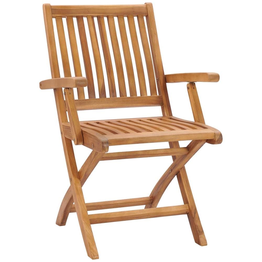 Sedie da Giardino 2 pz con Cuscini Verdi in Massello di Teak - Foto 2