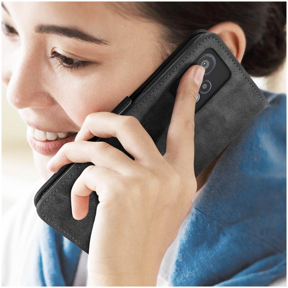 Custodia Portafoglio Realme 9 5g / 9 Pro Supporto Linguetta Magnetica Nera - Foto 2