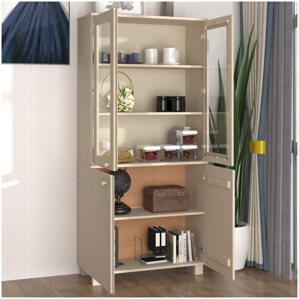 Credenza In Legno Massello Di Pino Marrone Miele - Foto 1