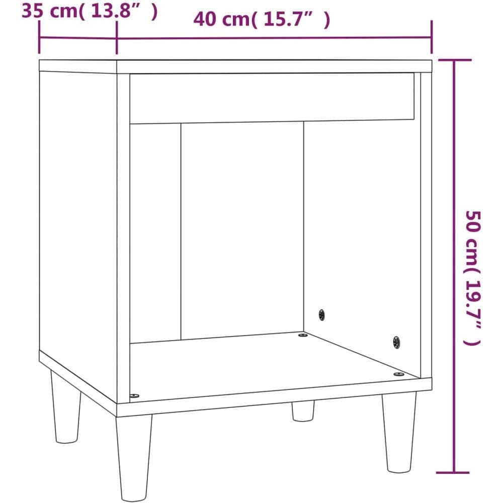 Comodino Rovere Marrone 40x35x50 Cm - Foto 10