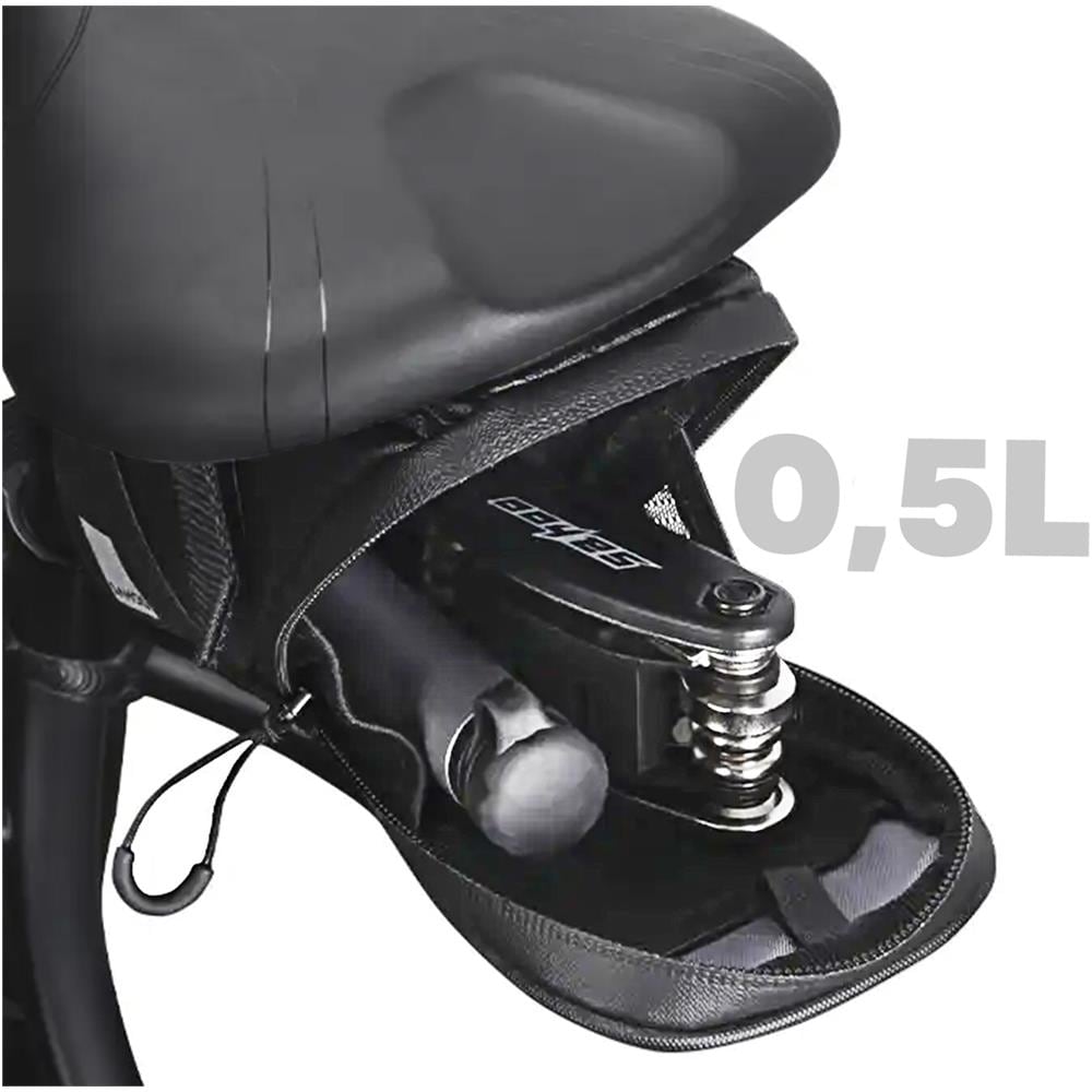 Borsa Da Bicicletta Waterproof,5l Fissaggio Sellino Chiusura Lampo Sahoo Nera - Foto 5
