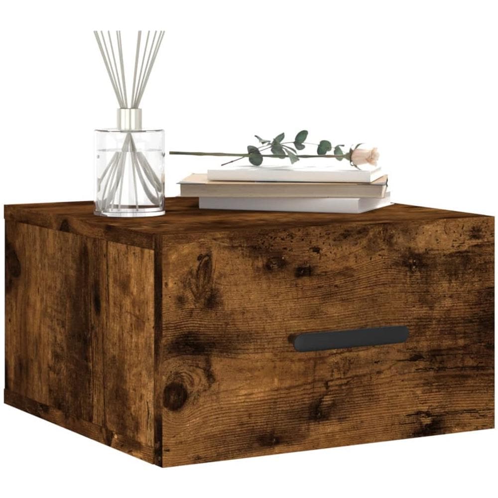 Comodino A Muro Rovere Fumo 35x35x20 Cm - Foto 3