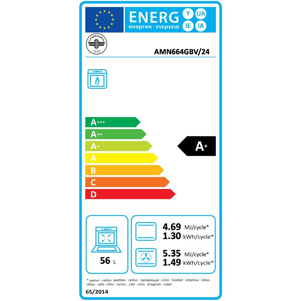 Cucina Elettrica AMN664GBV / 24 4 Fuochi a Gas Forno Elettrico Ventilato Classe A+ Dimensioni 60 x 60 cm Colore Bianco Serie Americana - Foto 1