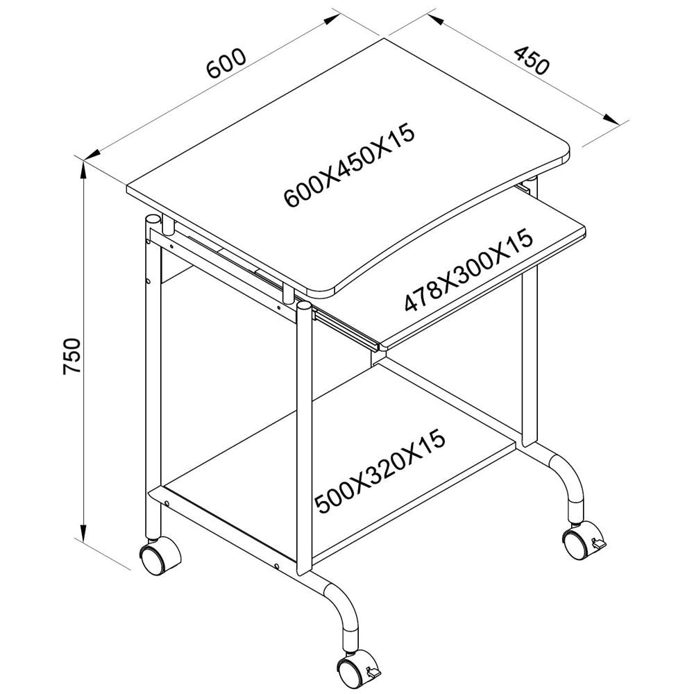 ICA-TB S005 - Scrivania per Computer ''Compact'' - Foto 3