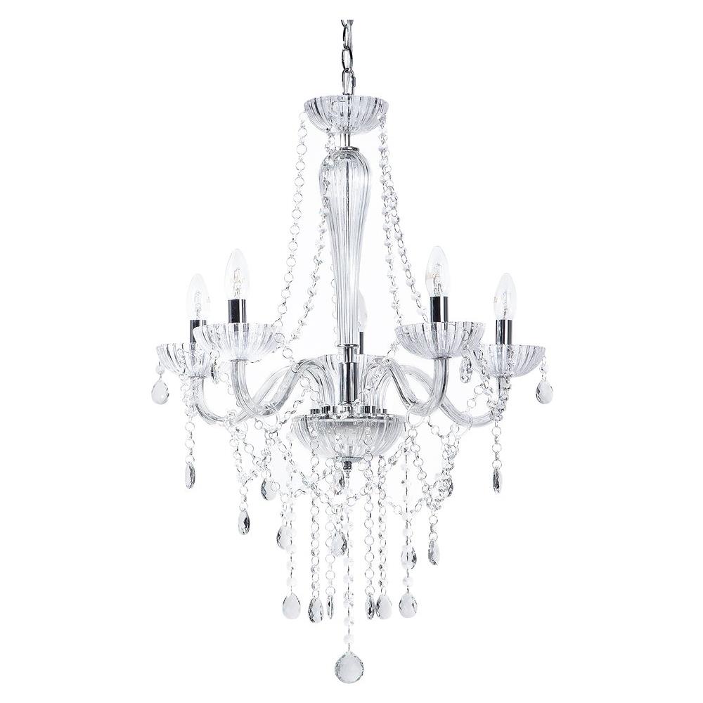 Lampadario In Cristallo, Color Argento - Locone - Foto 1