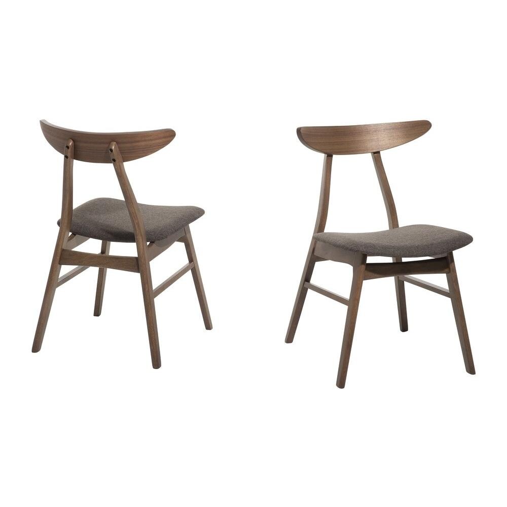 Set Di 2 Sedie Da Pranzo In Tessuto Grigio Scuro Lynn - Foto 1