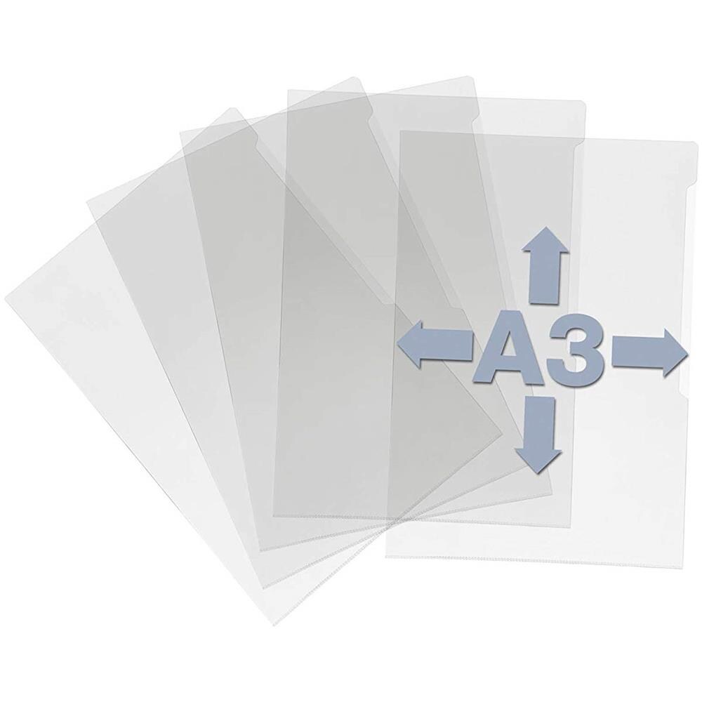 231419 - Busta Apertura Ad L Premium, Finitura Lucida, F. to A3 Verticale, Trasparente, Confezione Da 10 Pezzi - Foto 1
