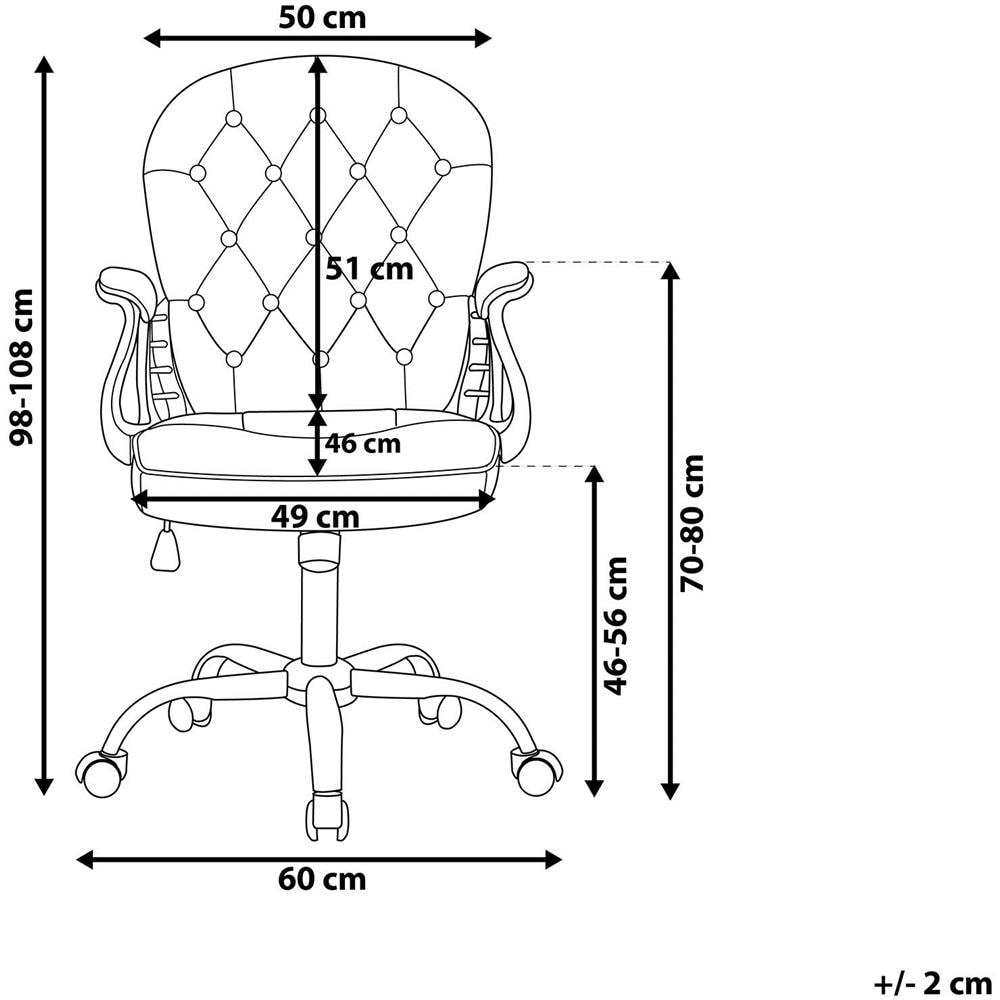 Sedia Da Ufficio In Similpelle Rosa Princess - Foto 2