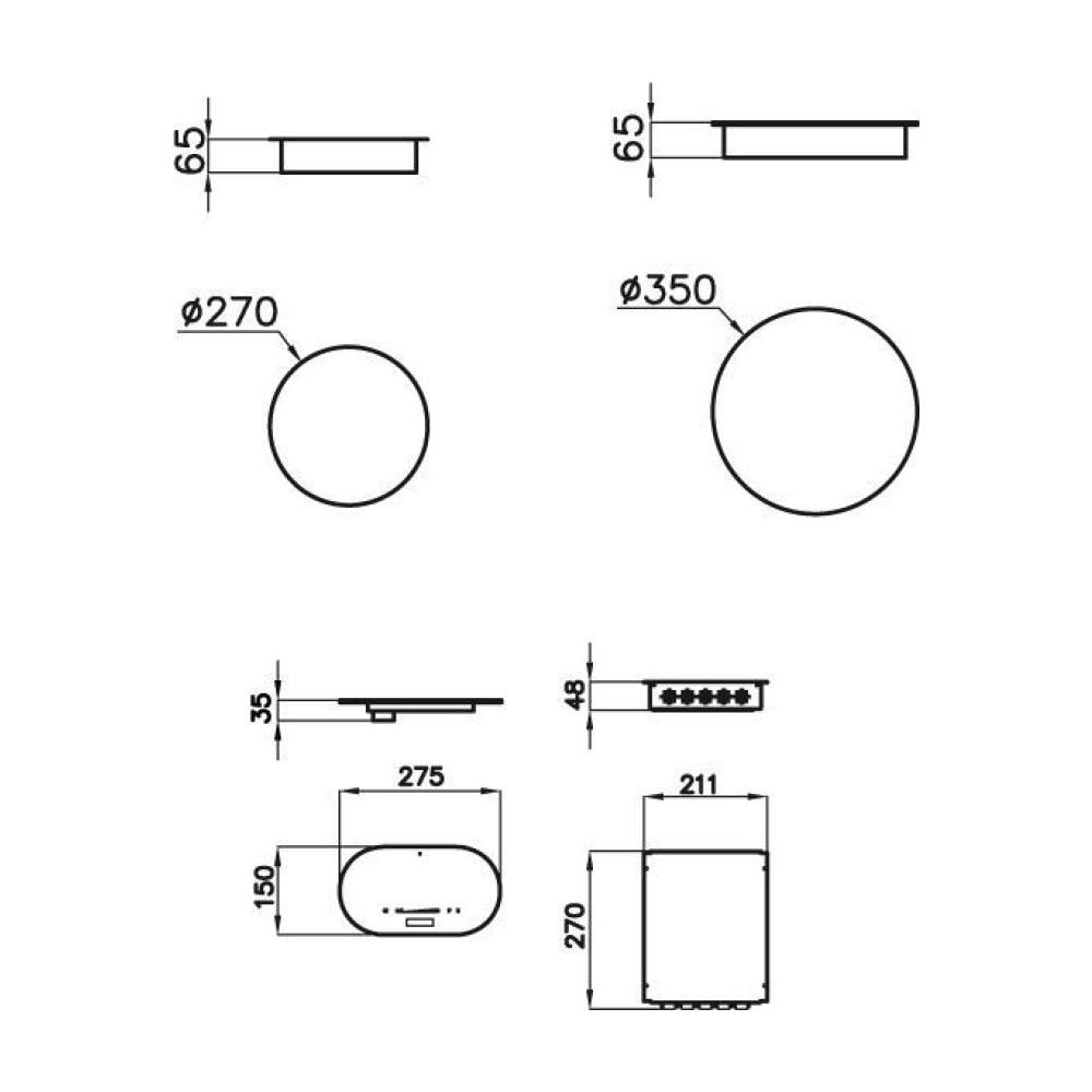 Piano Cottura 7366020 a Induzione 2 Zone Cottura da 27 - 35 cm Colore Nero - Foto 5