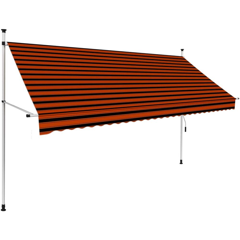 Tenda da Sole Retrattile Manuale 300 cm Arancione e Marrone - Foto 1