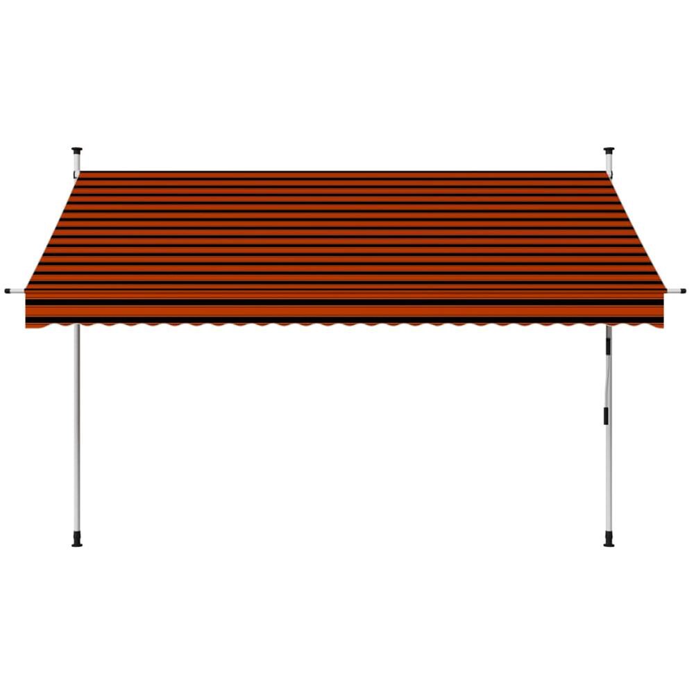 Tenda da Sole Retrattile Manuale 300 cm Arancione e Marrone - Foto 3