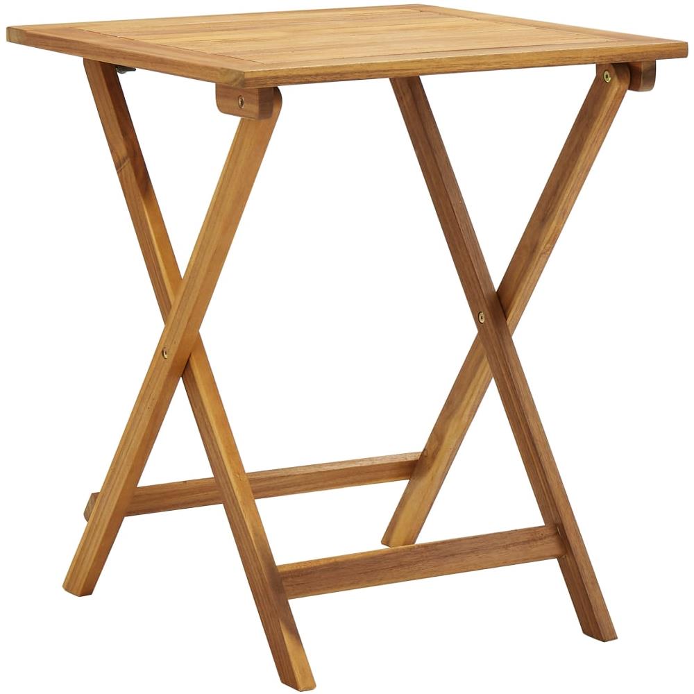 Set da Bistrot 3 pz Pieghevole con Cuscini Massello di Acacia - Foto 3