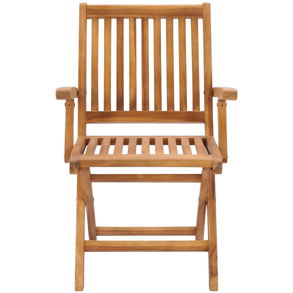 Sedie da Giardino Pieghevoli 2 pz in Legno Massello di Teak - Foto 3
