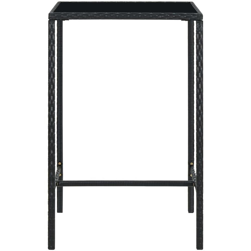 Set Bar da Giardino 5 pz con Cuscini in Polyrattan Nero - Foto 3