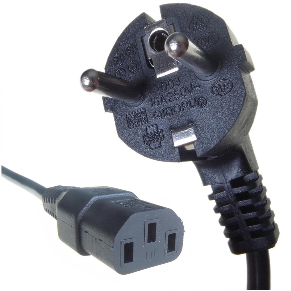 2m Schuko / C13, C13 coupler, Maschio / femmina, 2m - Foto 1