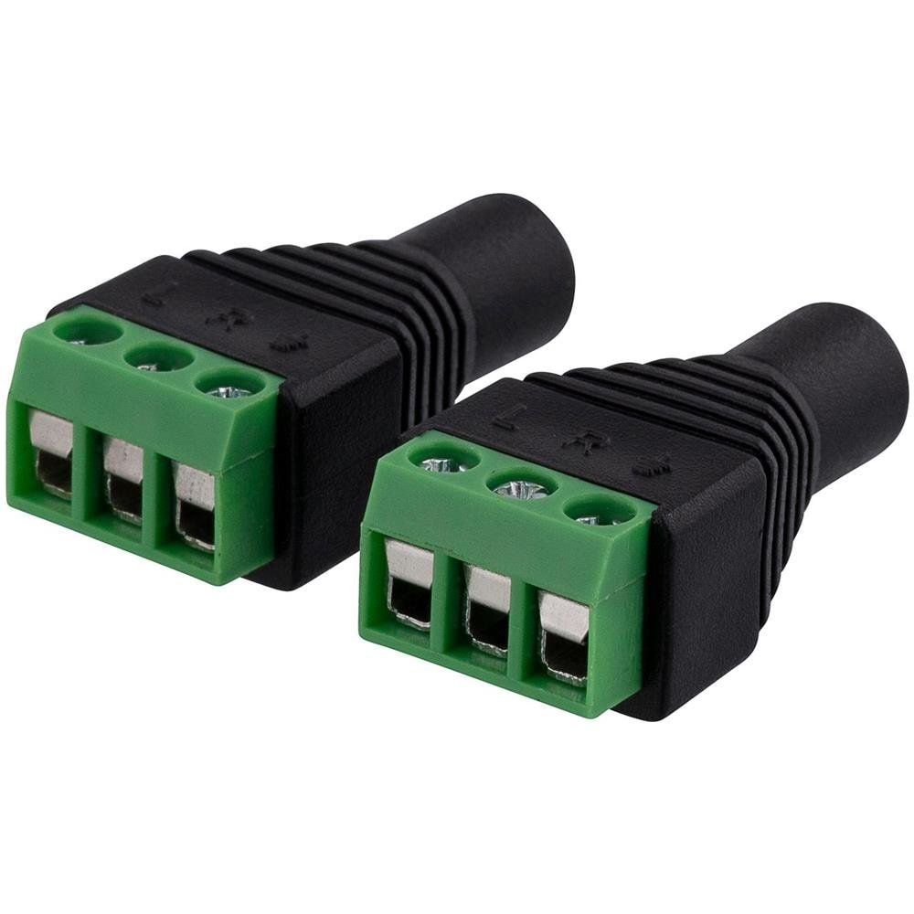 Morsettiera A Vite A 3 Poli Per 3,5 Mm, Confezione Da 2, Fissaggio A Vite, Femmina Da 3,5 Mm, P - Foto 1