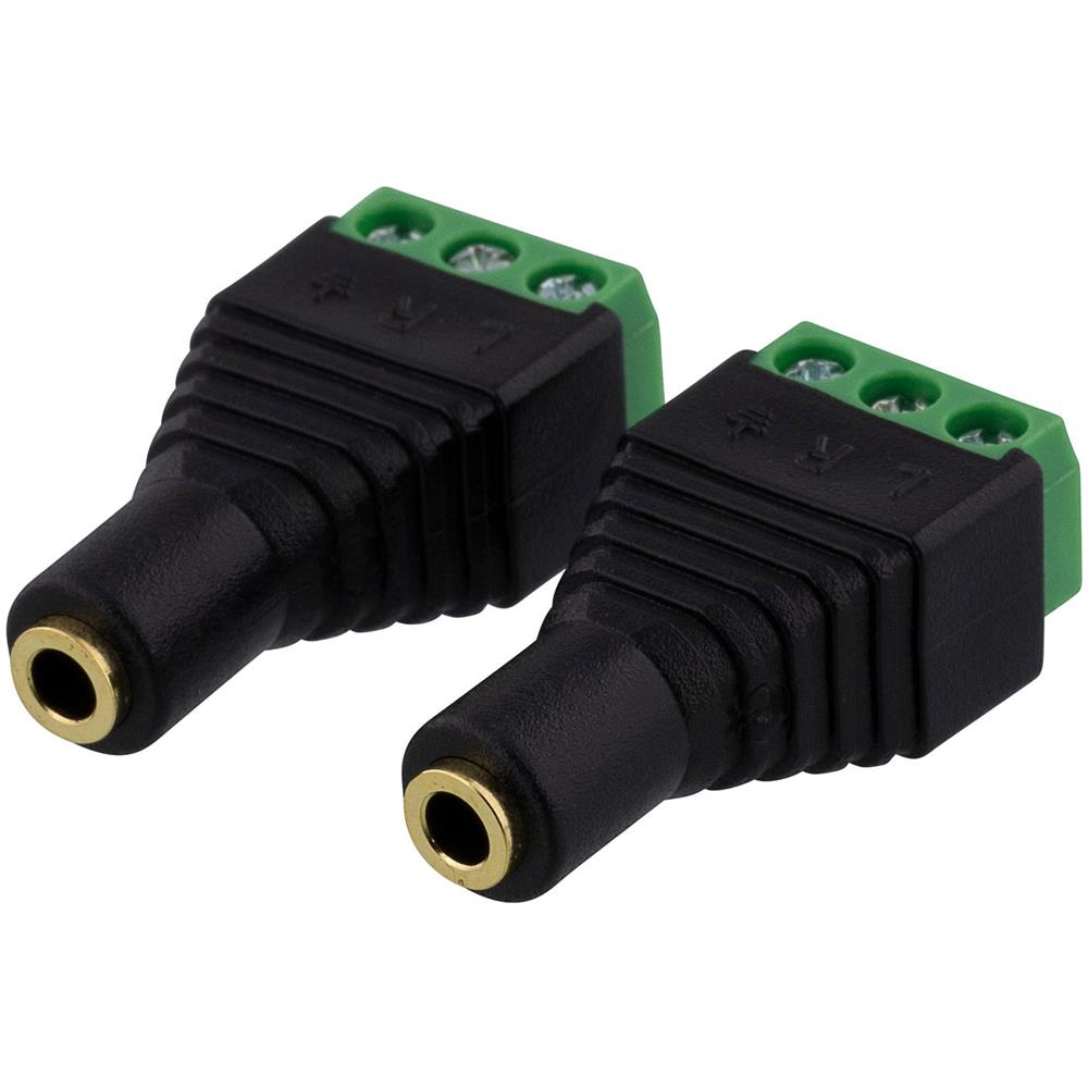 Morsettiera A Vite A 3 Poli Per 3,5 Mm, Confezione Da 2, Fissaggio A Vite, Femmina Da 3,5 Mm, P - Foto 3