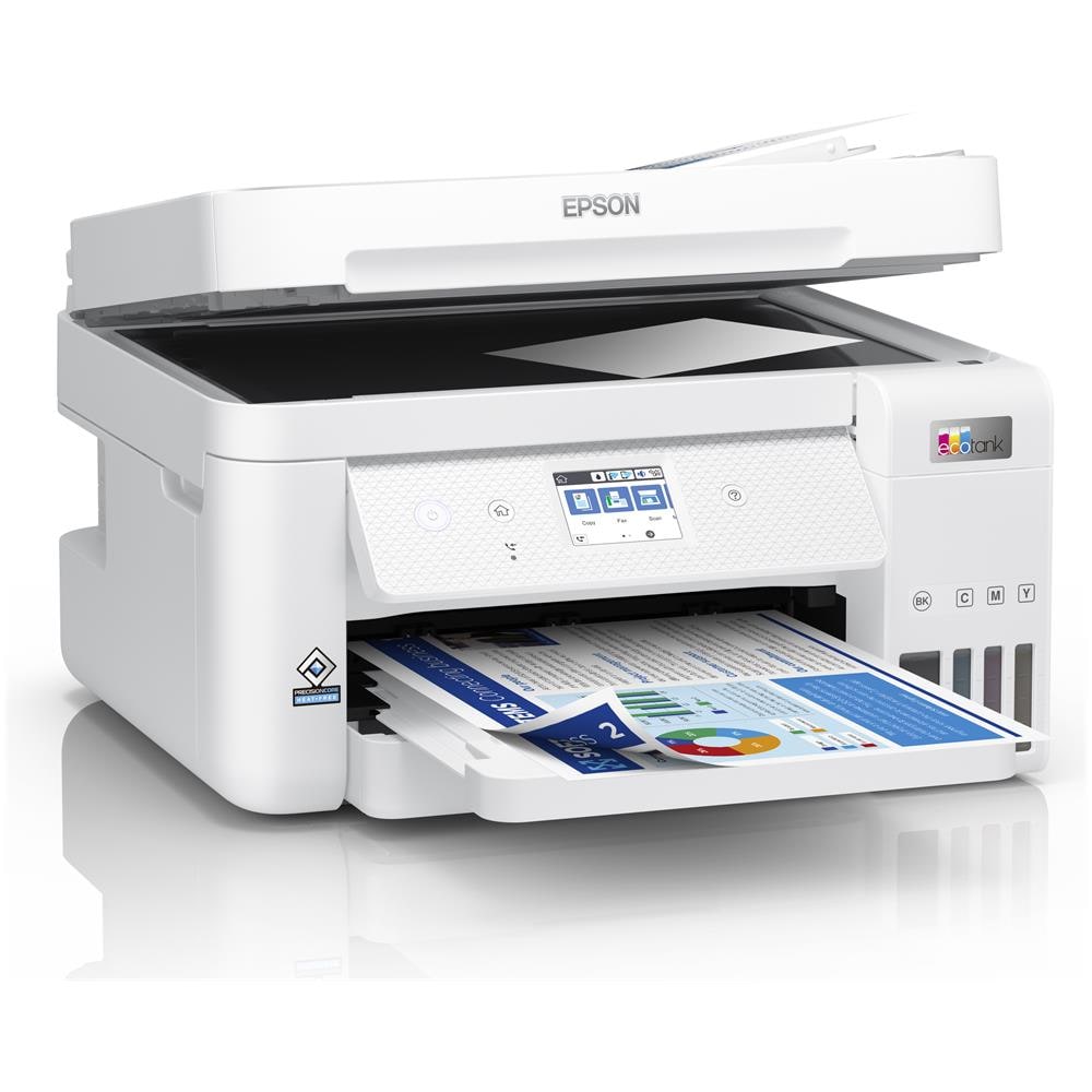 Stampante Multifunzione EcoTank ET-4856 Inkjet a Colori Stampa Copia Scansione Fax A4 33 ppm (B /N) 20 ppm (a Colori) Wi-Fi / USB - Foto 2
