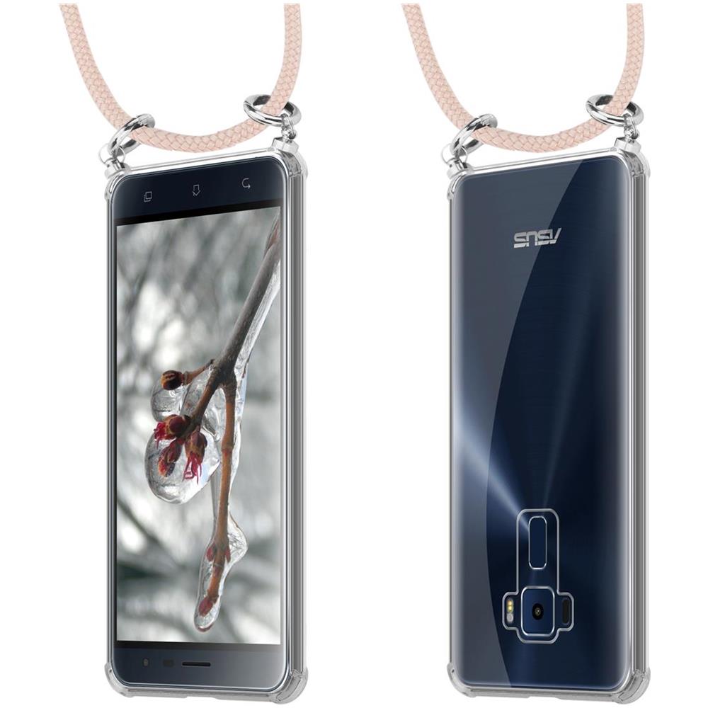 Catena Di Telefoni Cellulari Compatibile Con Asus Zenfone 3 (5,2"" Zoll) In Or Rosato A Perla - Coperchio Protettivo In Silicone Con Anelli D'argento, Cinturino In Corda E Custodia Staccabile - Foto 8