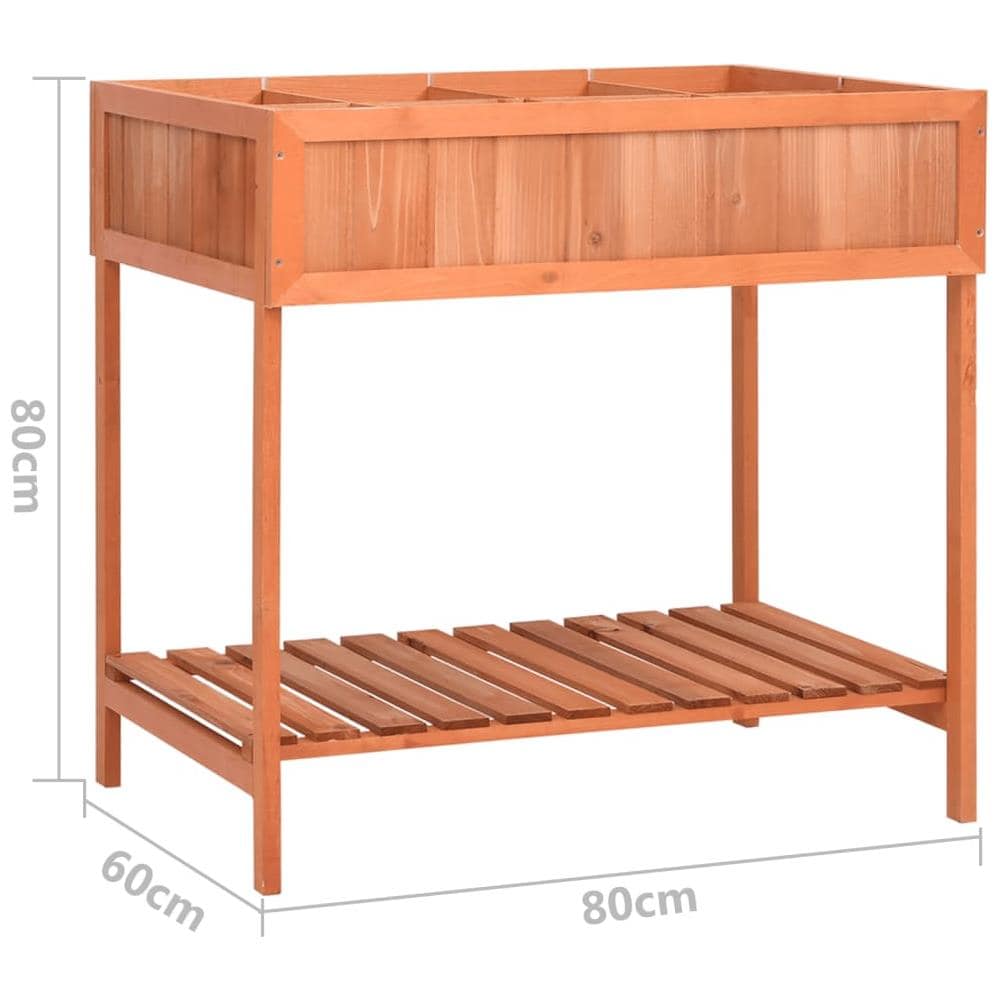 Fioriera Per Erbe Aromatiche 80x60x80cm Legno Massello Di Abete - Foto 6