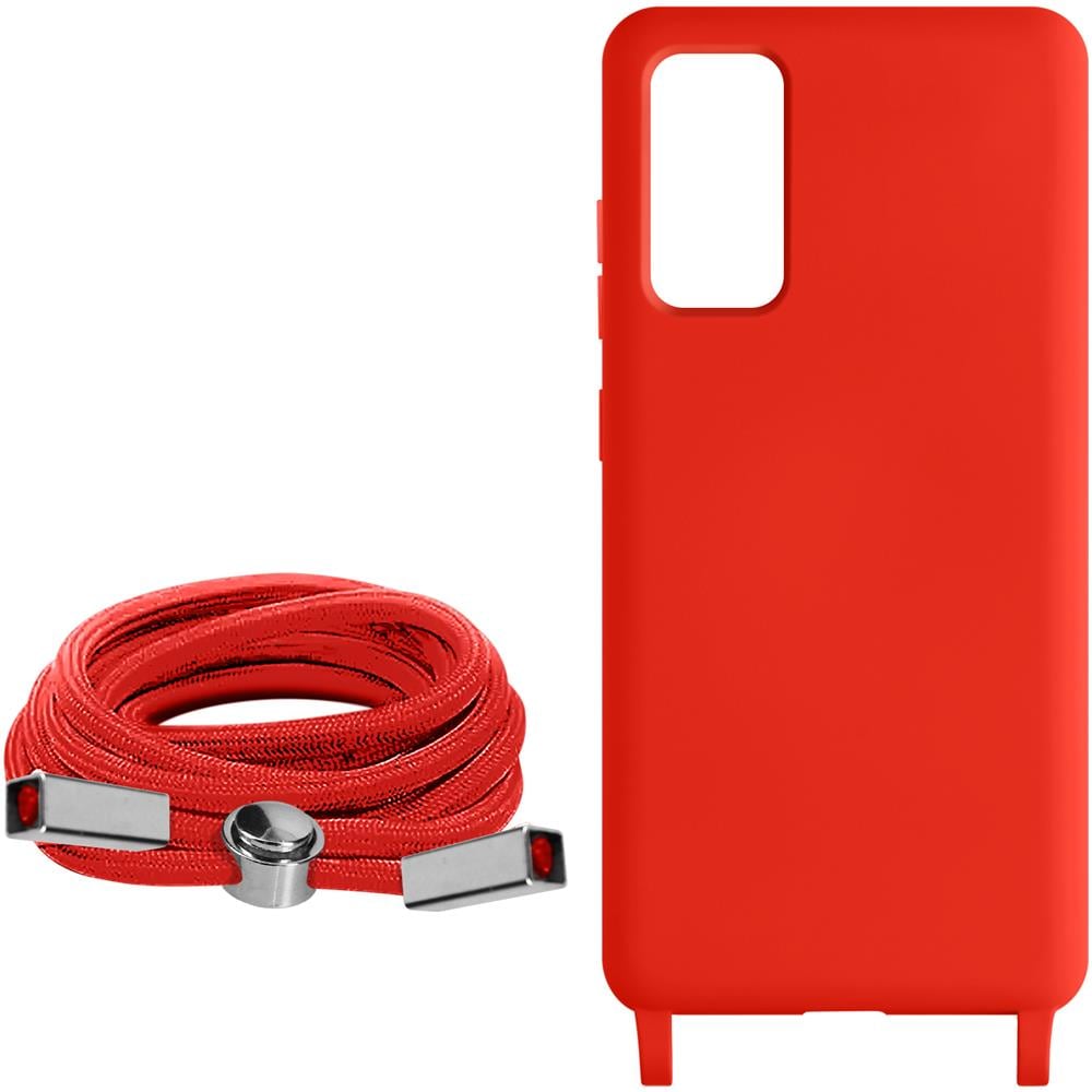 Cover Semirigida Per Samsung Galaxy S20 Fe Cordino Nylon Intrecciato 80 Cm Rossa - Foto 5