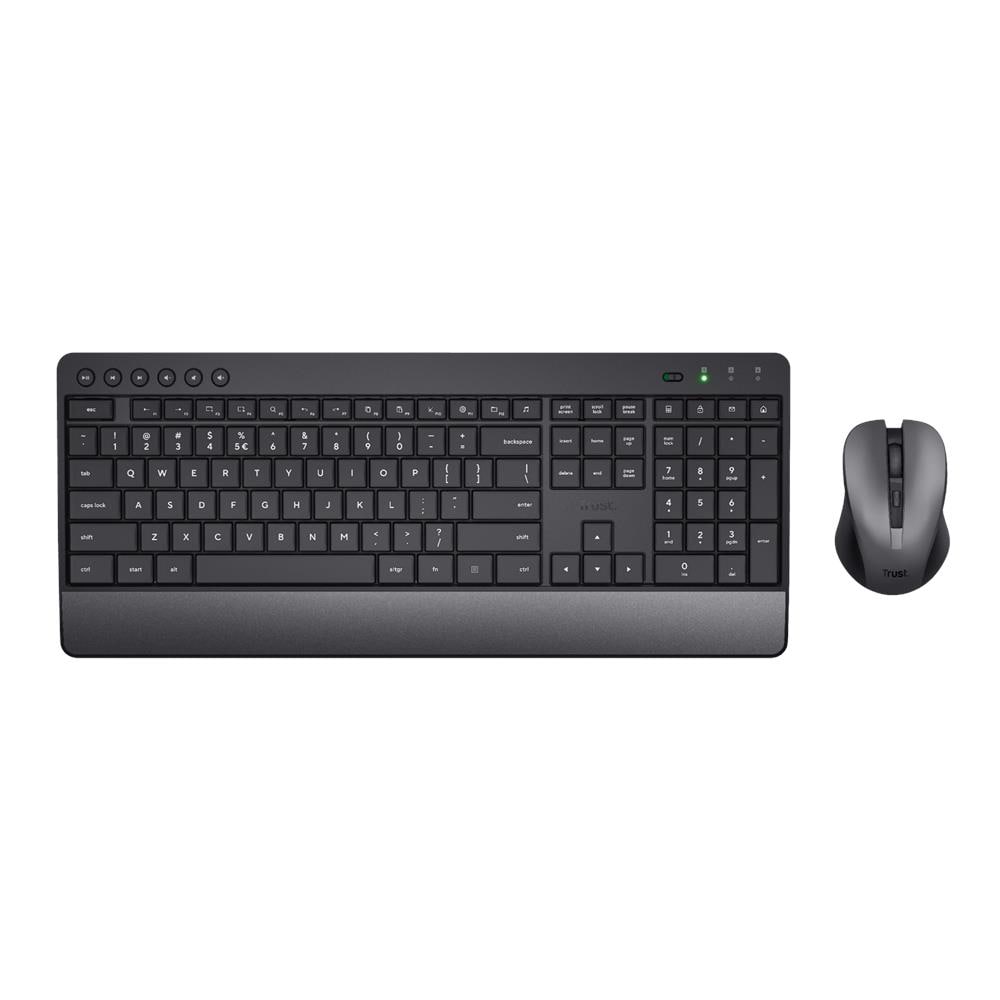 Trezo Kit Tastiera Wireless (Layout Italiano) + Mouse Wireless Ottico 2400 DPI Colore Nero - Foto 1