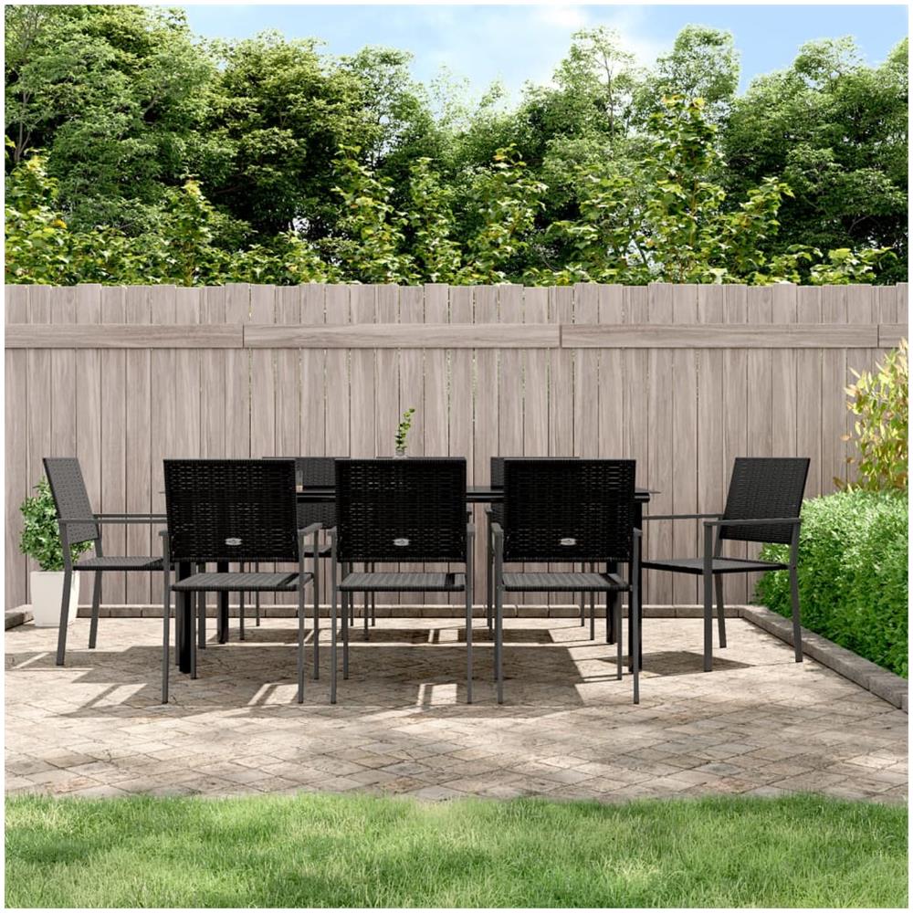 Set Da Pranzo Da Giardino 9 Pz In Polyrattan E Acciaio - Foto 1