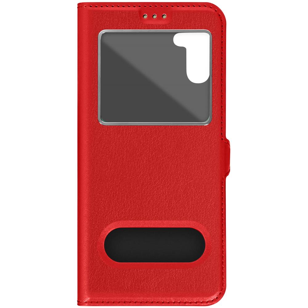 Custodia Per Samsung Galaxy A34 5g Doppia Finestra Supporto Video Rossa - Foto 1