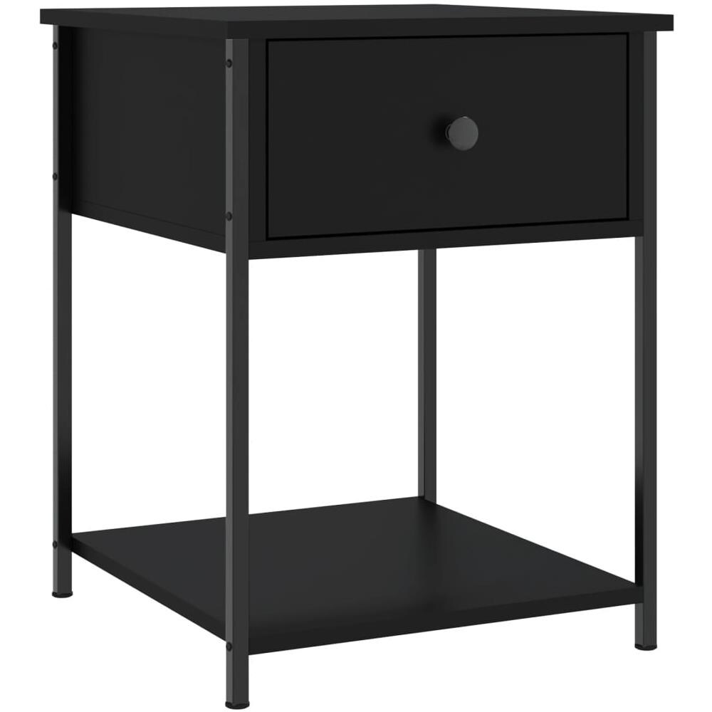 Comodini 2 Pz Neri 44x45x58 Cm In Legno Multistrato - Foto 3