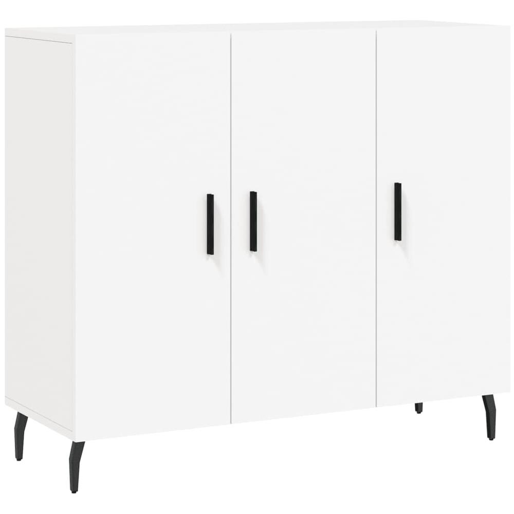 Credenza Bianca 90x34x80 Cm In Legno Multistrato - Foto 2