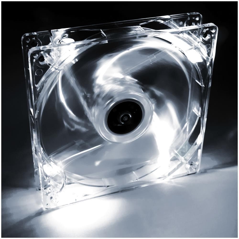 System fan 12 cm LED white AW-12A-WH Molex 120x120 mm Case per computer Ventilatore Trasparente 1 pz - Foto 1